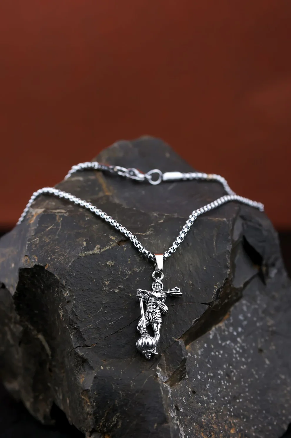 Hanuman Ji Pendant with Gada Religious Jewellery for Men and Women - Image 5