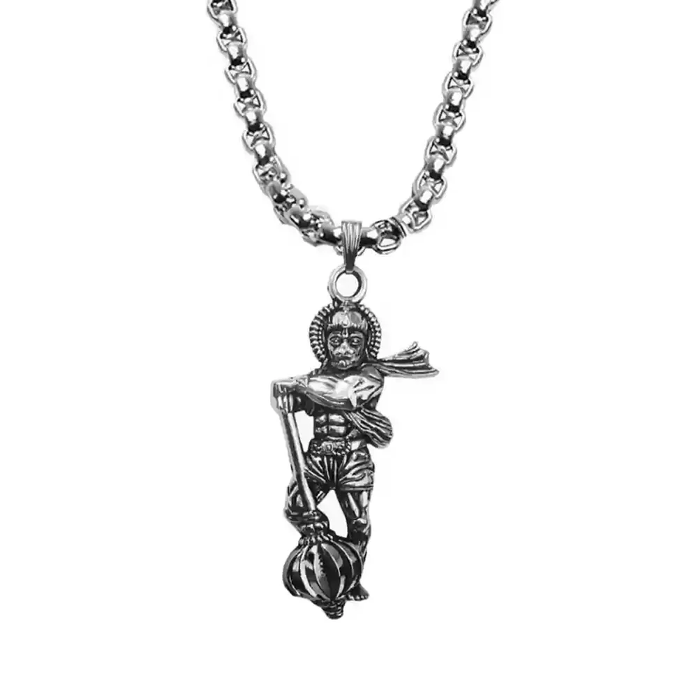 Hanuman Ji Pendant with Gada Religious Jewellery for Men and Women - Image 2