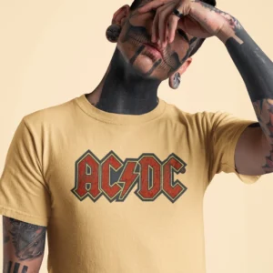 The Rare goat AC/DC For Those About To Rock Yellow Outlines Unisex T-Shirt