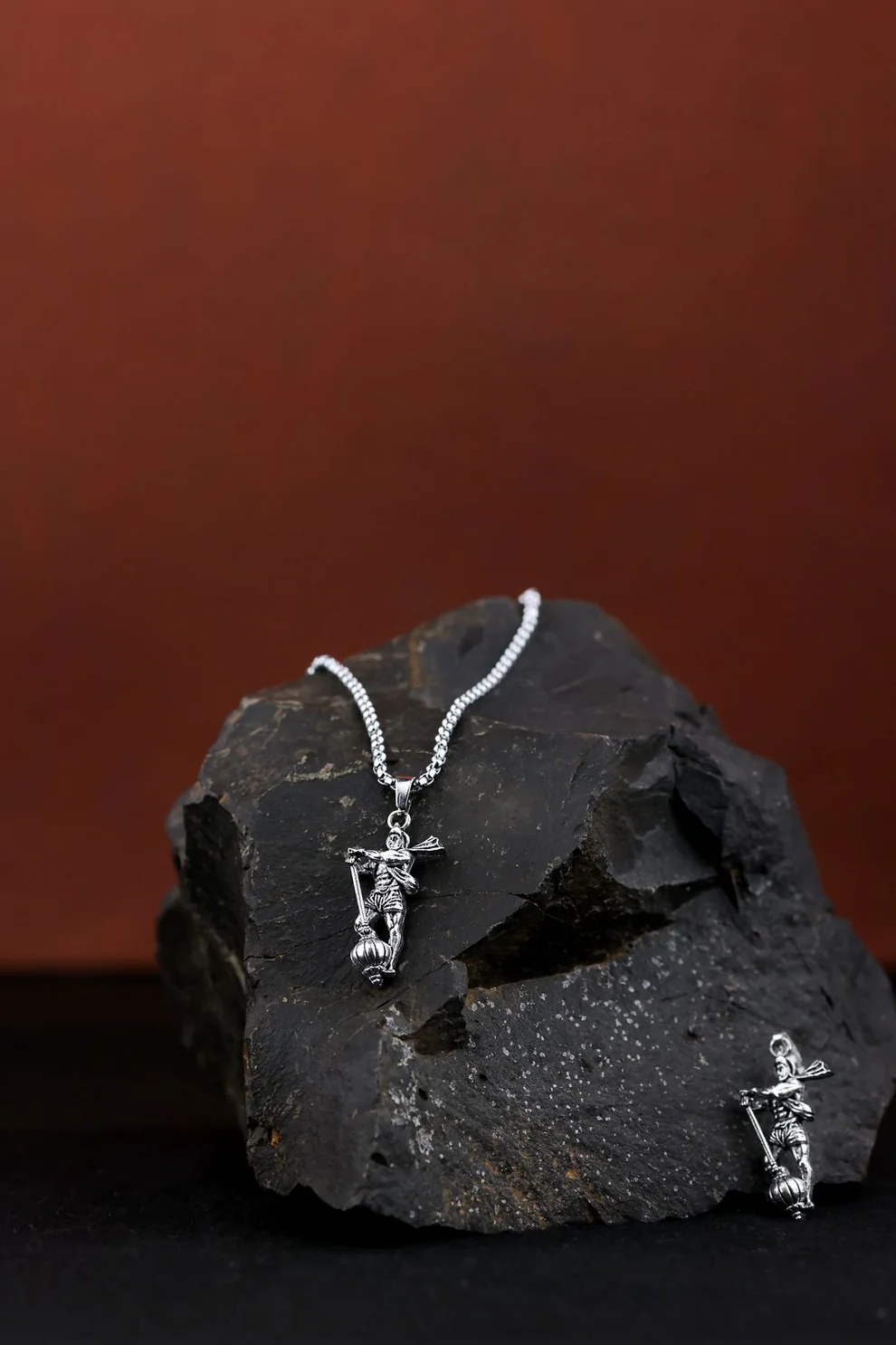 Hanuman Ji Pendant with Gada Religious Jewellery for Men and Women - Image 3