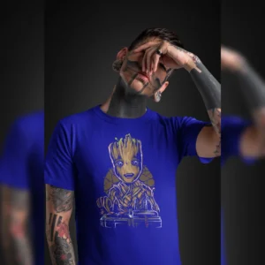 The Rare goat DJ Baby Groot T-Shirt - Guardians of the Galaxy Music Fan Tee