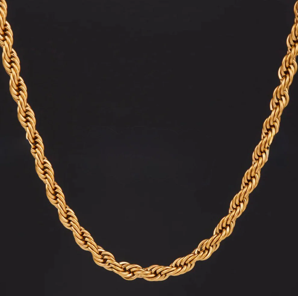 Gold Plated Brass Chain Necklace for Men & Women | Contemporary Stylish Golden Chain | Unisex Fashion Jewelry