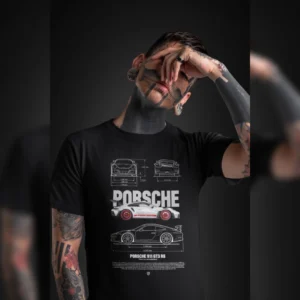 The Rare goat Porsche 911 GT3 RS Blueprint T-Shirt | Premium Cotton Automotive Apparel