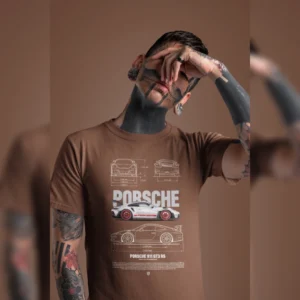 The Rare goat Porsche 911 GT3 RS MR Green Manthey Racing Heritage T-Shirt - Official Men's Apparel