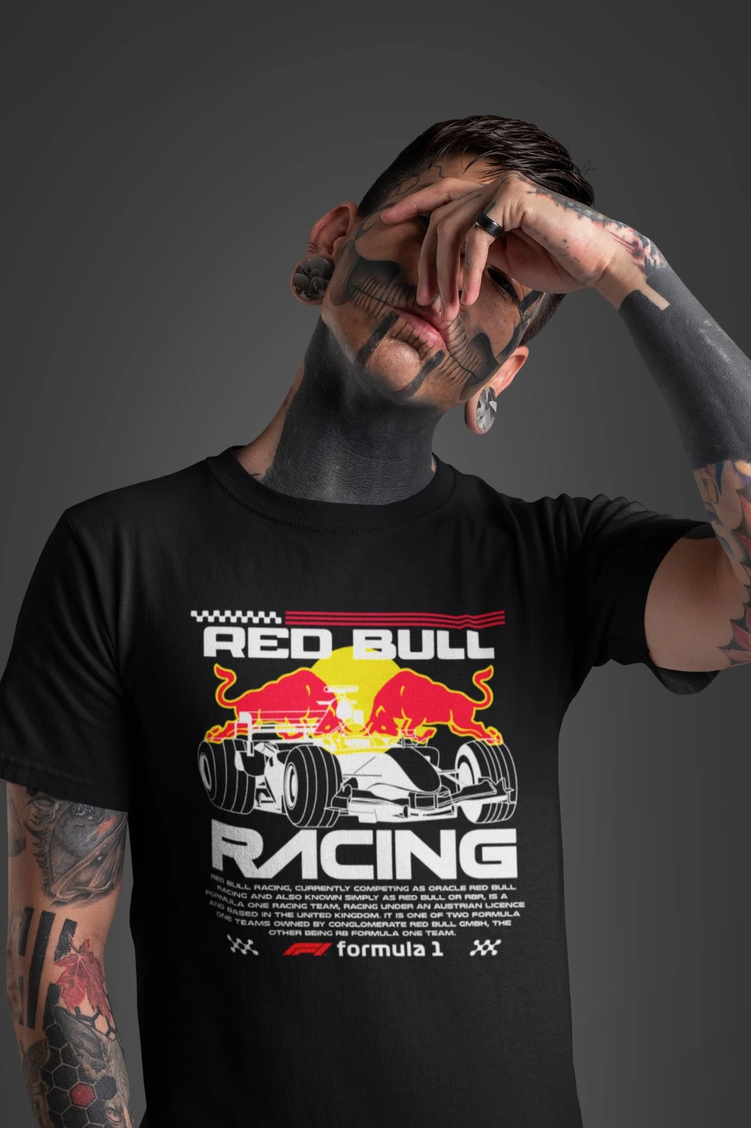 The Rare goat Red Bull Racing F1 Graphic T-Shirt - Black Team Edition