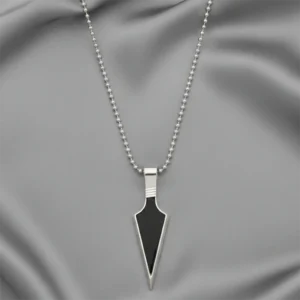 Modern Arrowhead Black & Silver Pendant Necklace for Men & Women