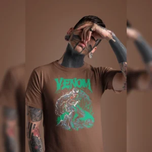 The Rare goat Brown Venom Marvel Graphic T-Shirt | Bold Symbiote Design